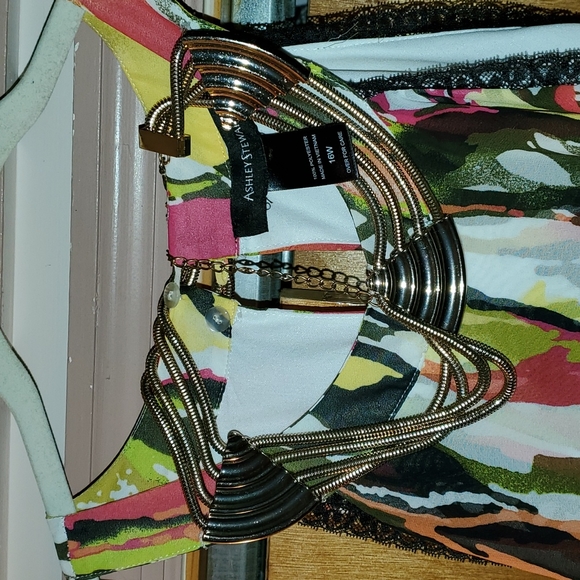 Ashley Stewart size 16 sleeve list dress - Picture 3 of 8